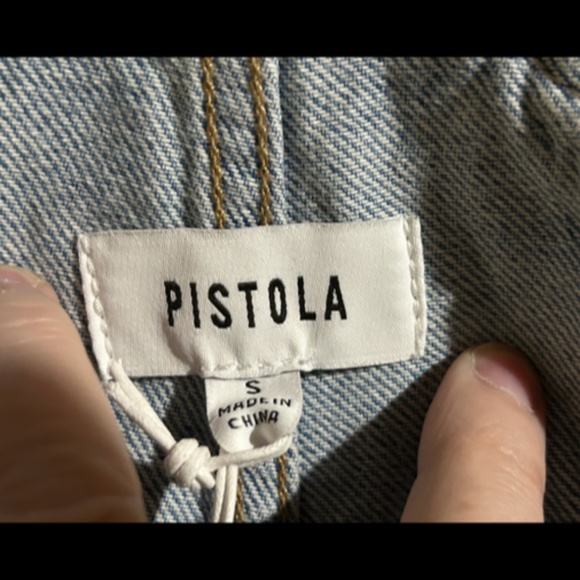 Pistola Beatrix Denim Shortalls/Short Overalls Surfrider Size S - NWT - Picture 14 of 16